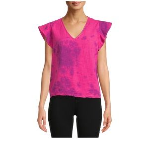 NEW! Time and Tru Tie-dye Sustainable 100% Cotton Top